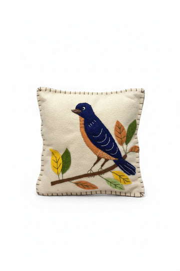 Blue Bird Pillow - 8 x 8