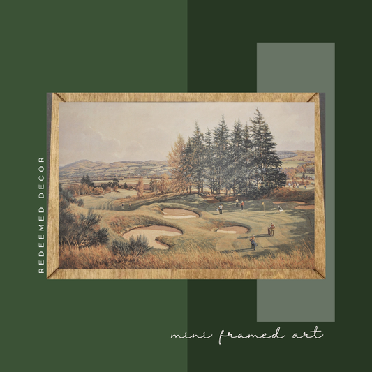 Golf Framed Canvas Mini Art