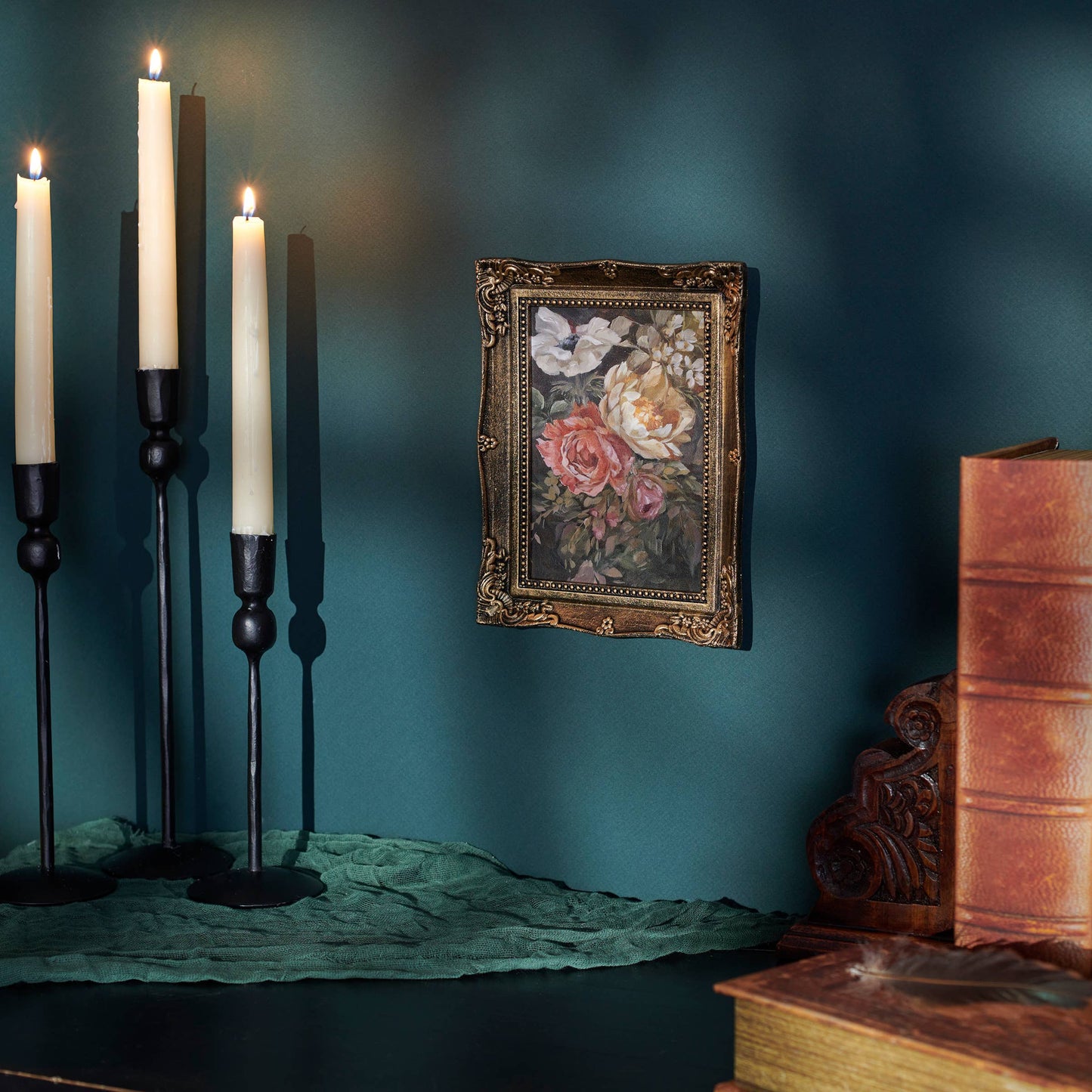 Cuadro con marco de Primitives by Kathy - Diseño floral Moody