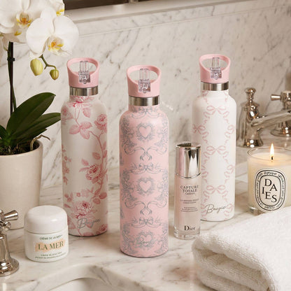 Blush – Floral Insulated Water Bottle | 25oz