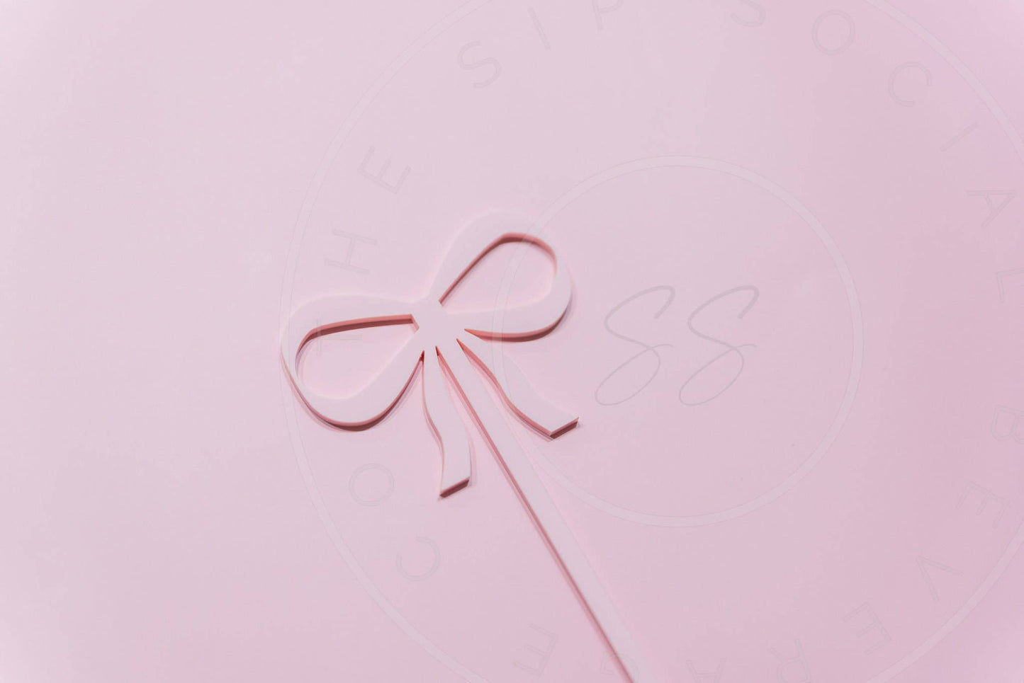 The Sip Social Co Pink Bow Cut Out Swizzle Stir Sticks