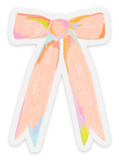 Clear Blush Bow Sticker