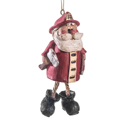 Fireman Santa Christmas Ornament