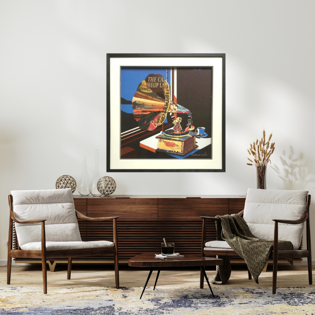 3D Collage Art | Gramophone (26"x26")