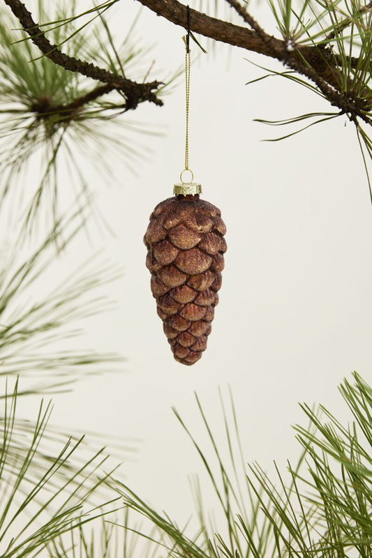 Adorno de piña escarchada de 6,35 cm x 13,97 cm.