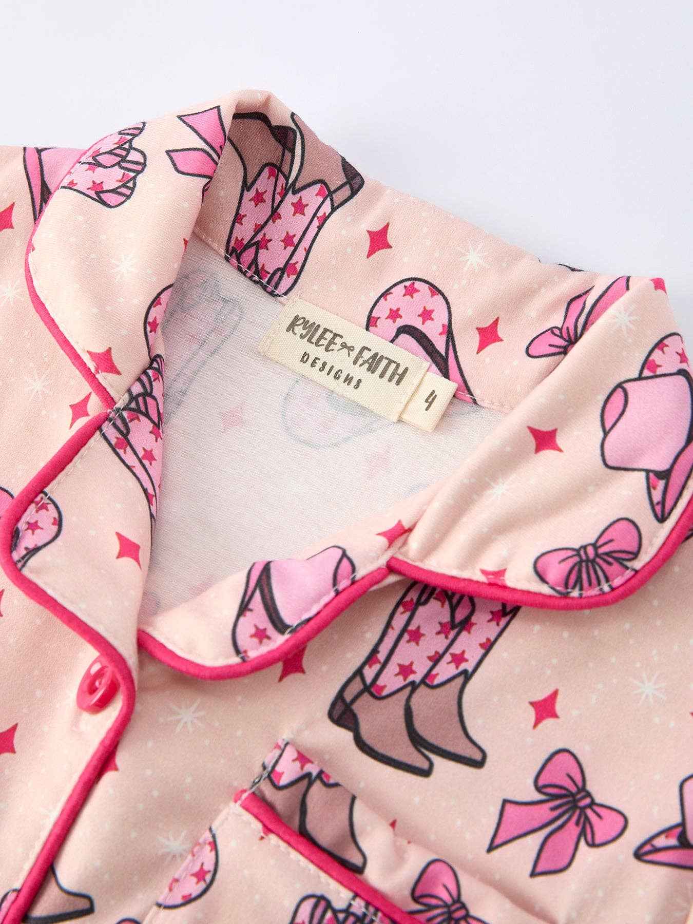 Mommy & Me Western Print Ruffle Pajama Set: 5 / KIDS