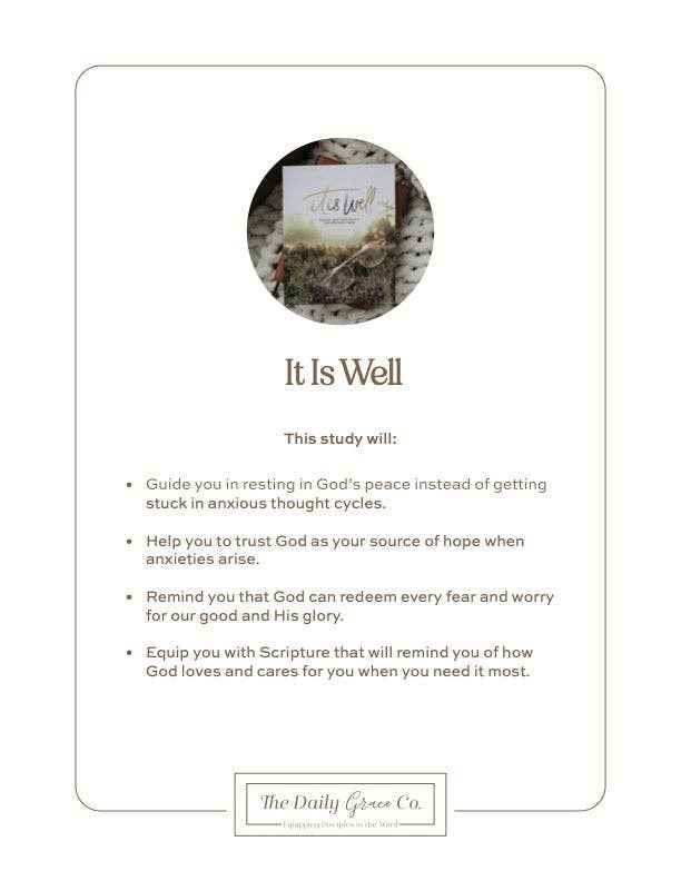 It Is Well Bible Study