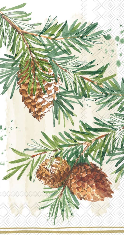 Paper Guest Towels Set/16 Decorative Branches Christmas