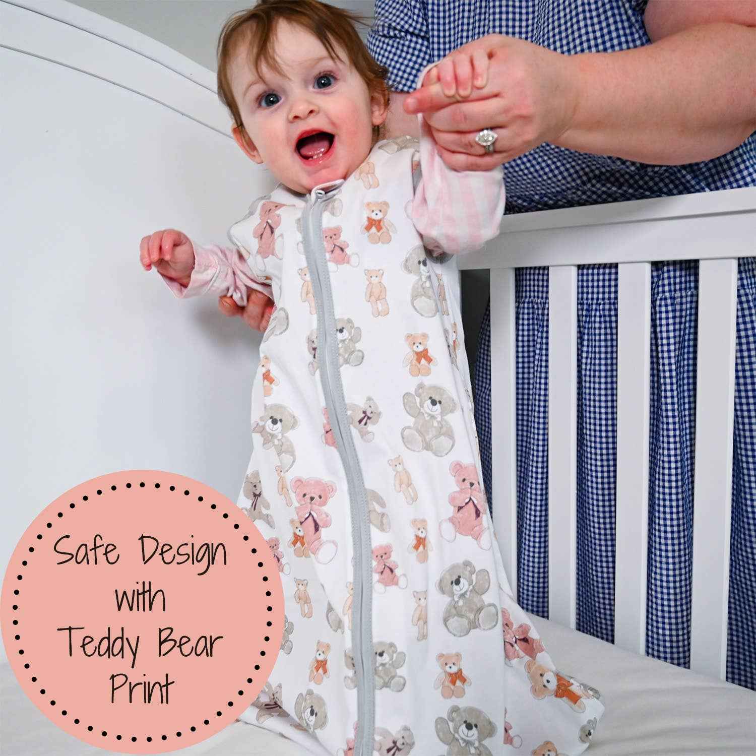 LollyBanks - Bear Hugs Baby Sleep Sack, 100% Organic Cotton