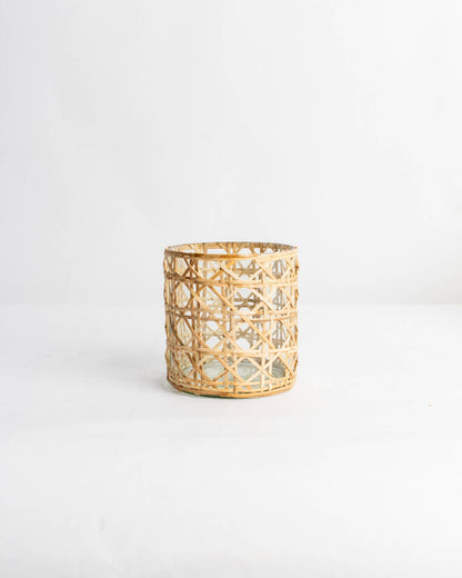 Mia Cane Candle Holder 4x4.25