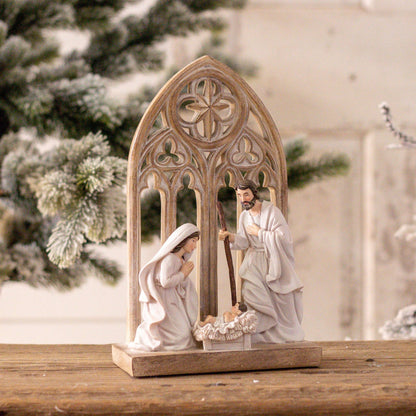 Natividad arqueada de sobremesa