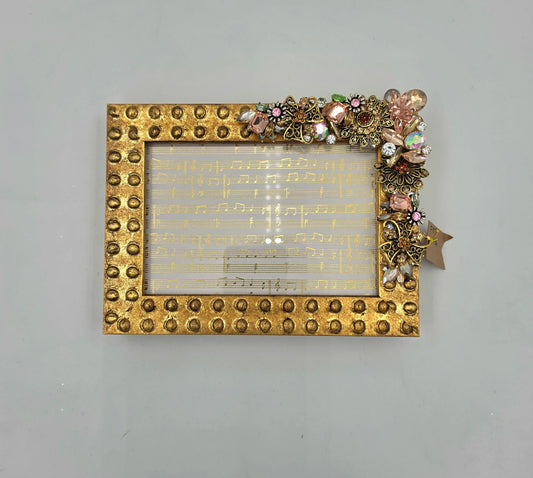 4 x6 Jeweled Photo Frame (Gold)
