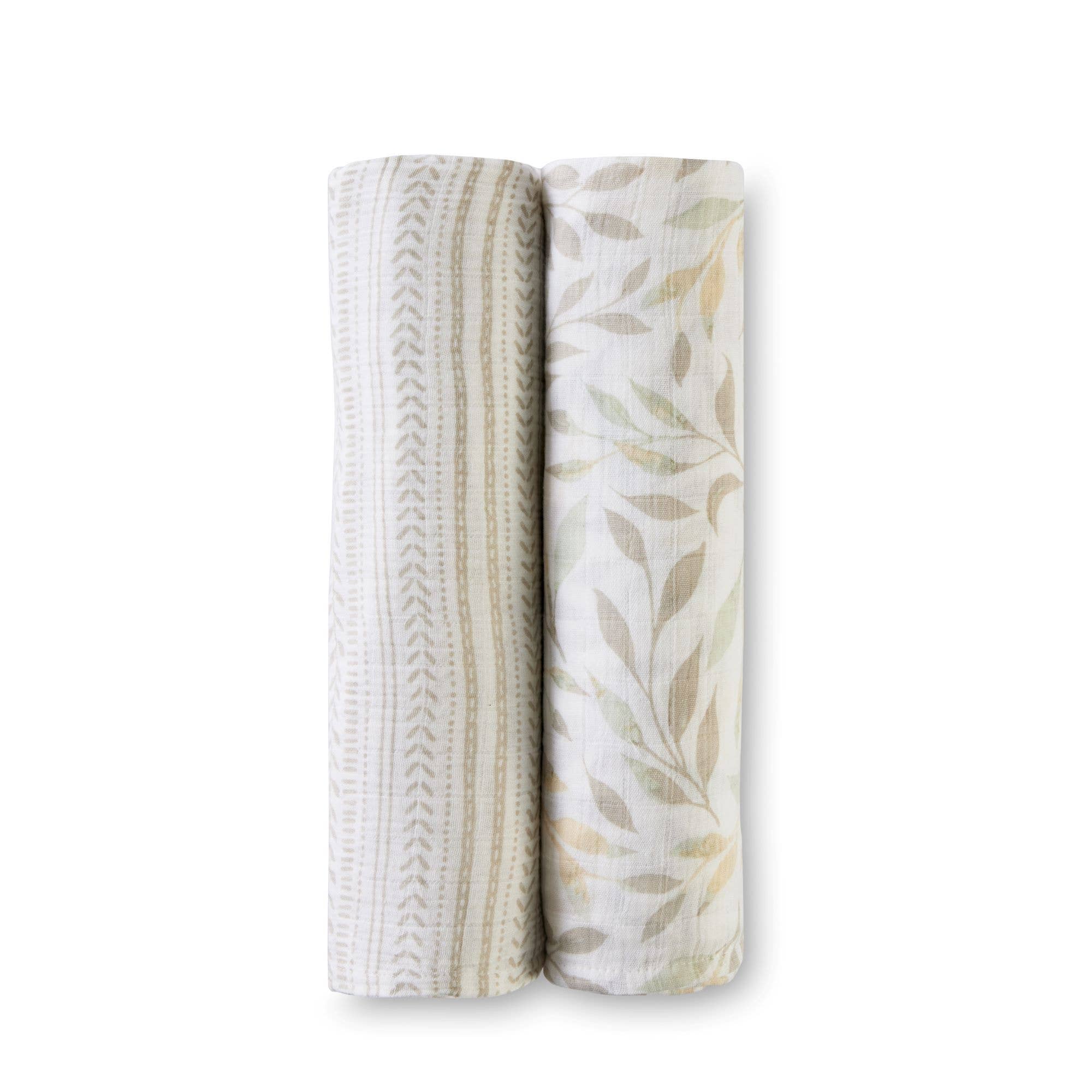Crane Baby - Willow 2-pc. Leafy Swaddle Set - The Olive Branch Boutique