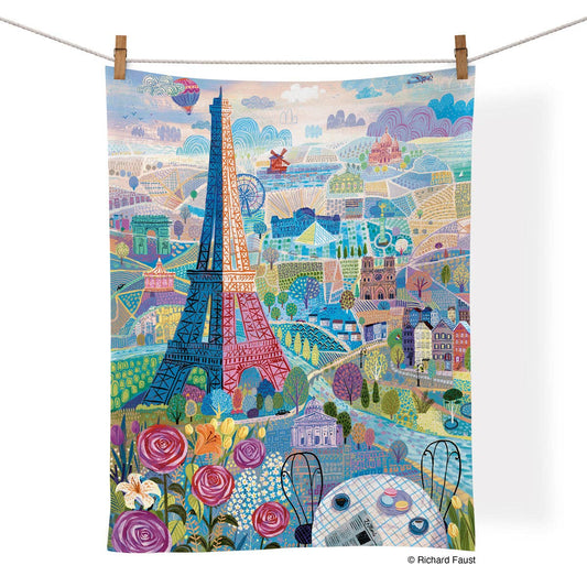 Paris Eiffel Tower Cotton Tea Towel