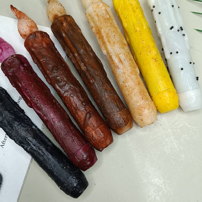 Velas Meta - Paquete de 6 velas LED cónicas recubiertas de cera real