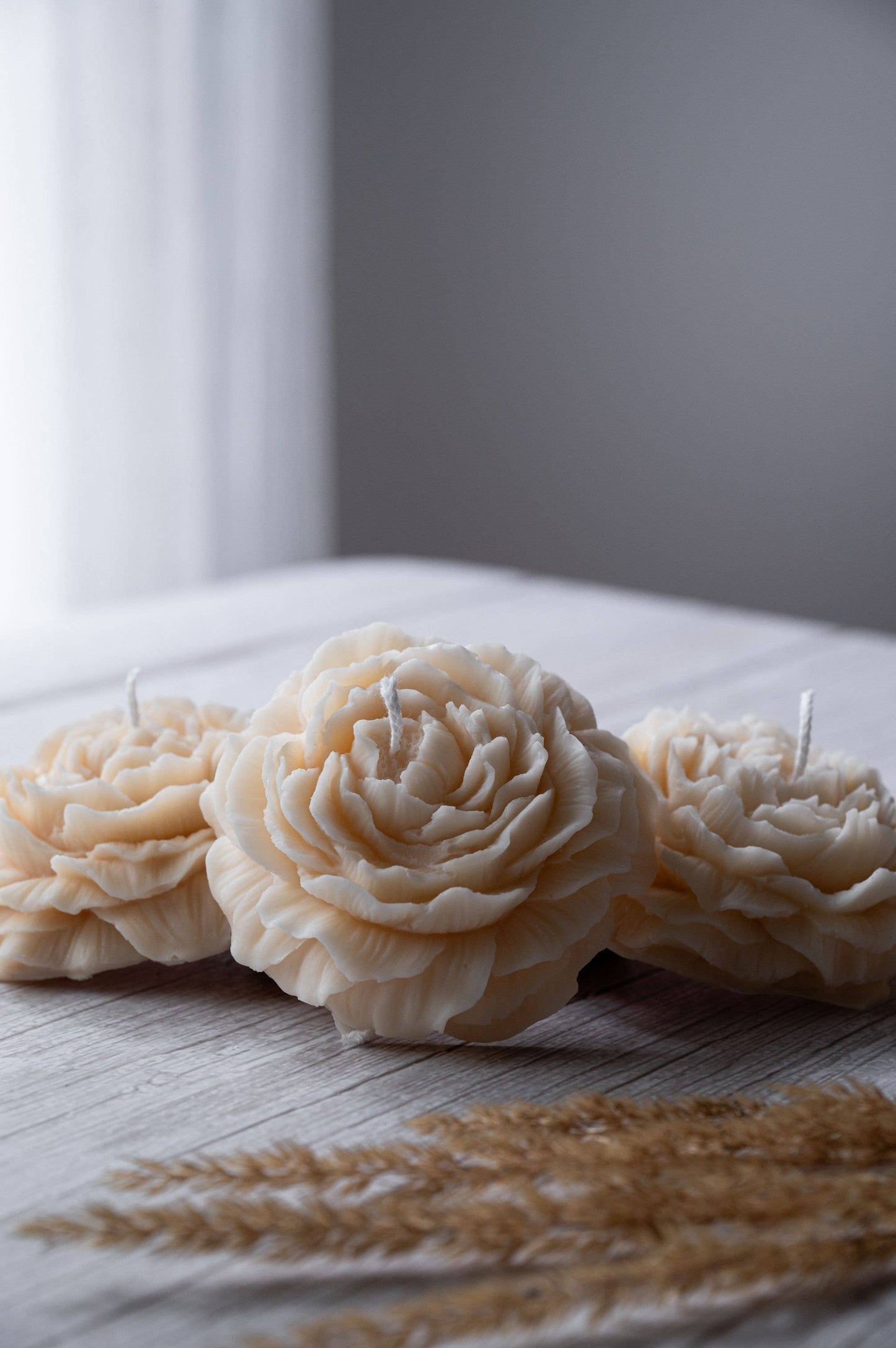 Vela de flor de peonía