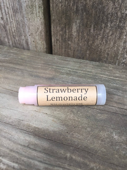 Bálsamo labial natural de limonada de fresa