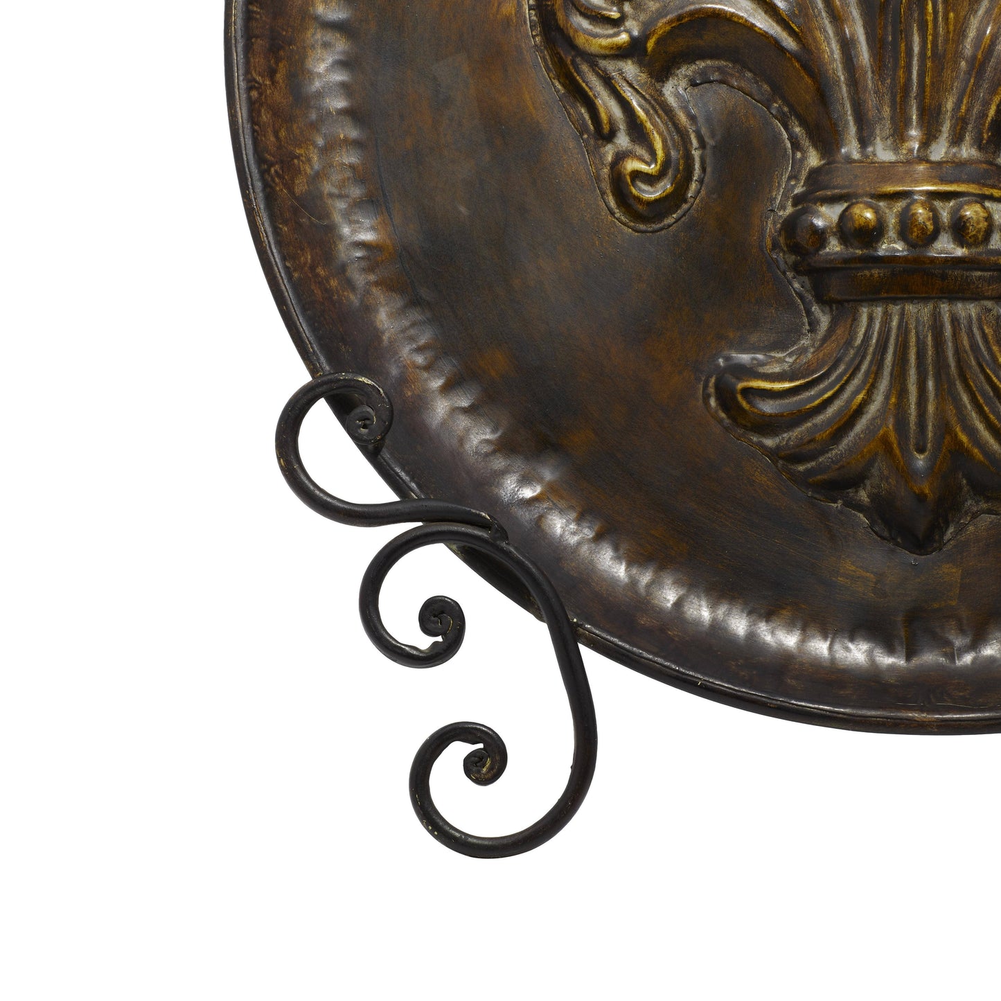 Traditional Brown Metal Charger