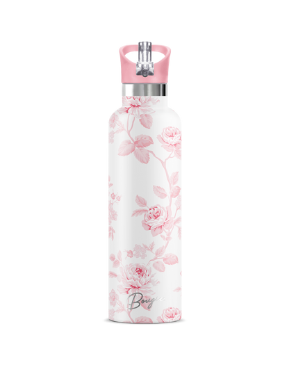 Blush – Floral Insulated Water Bottle | 25oz