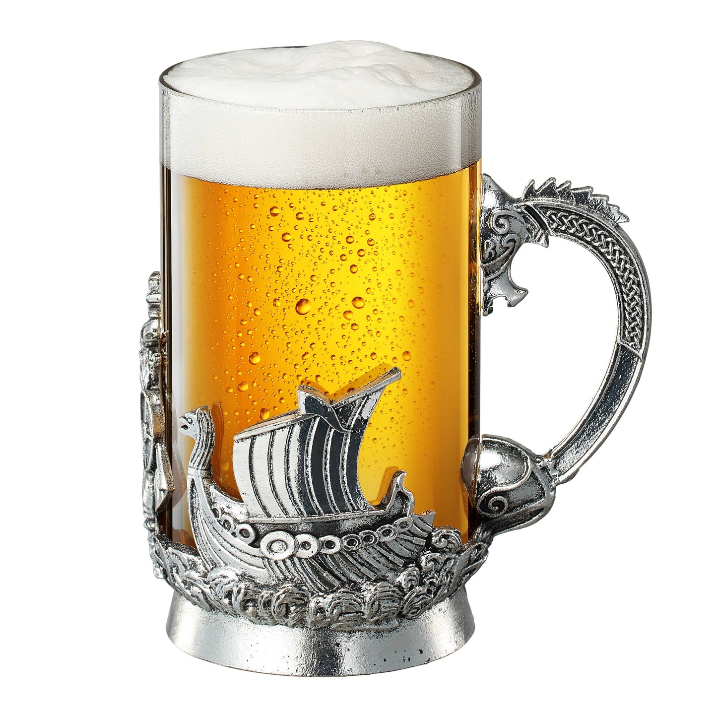 Viking & Mythological Pewter Beer & Water Glass, 18OZ