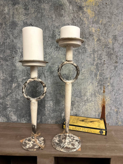 Antique Wrought Iron Candle Holder