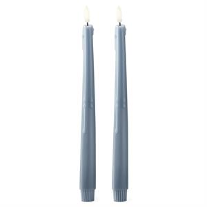 Set of 2 Light Blue LED Drip Taper Candles