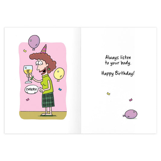 Listen To Your Body Birthday Card