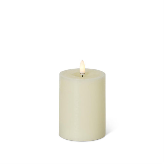 Cream LED Pillar Candle w/Timer set of 3