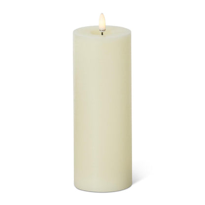 Cream LED Pillar Candle w/Timer set of 3