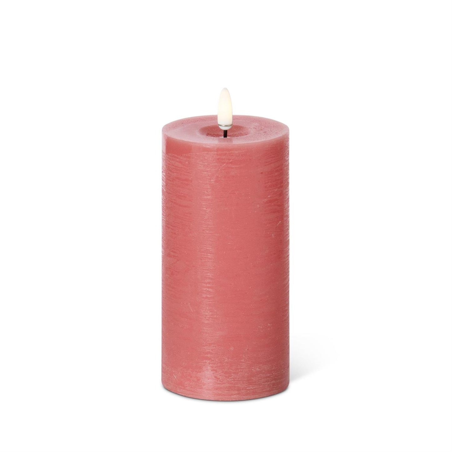 Pink LED Pillar Candle w/Timer set of 3