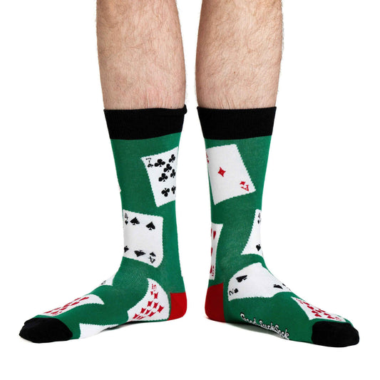 Men's Cards Socks: Shoe Size 7-12
