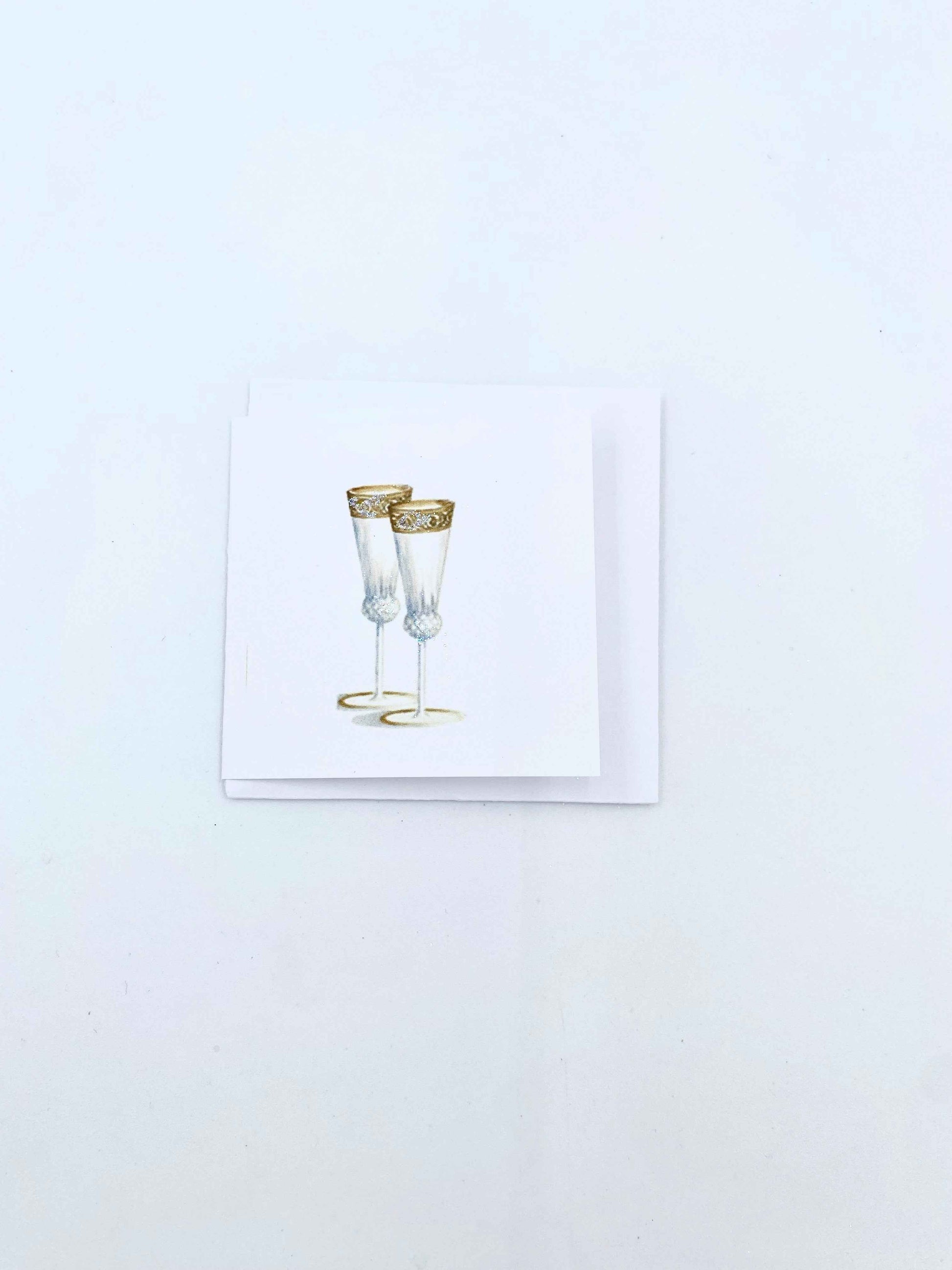 Champagne Flutes Gift Tag w/Envelope