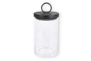Glass Canister, Black Ring Handle (LARGE)