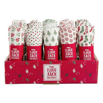 Holiday Flour sack Dishtowel