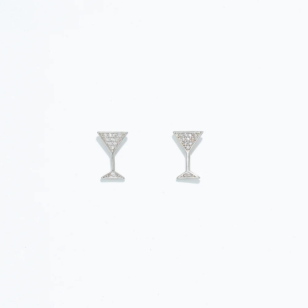 Silver cocktail with crystals