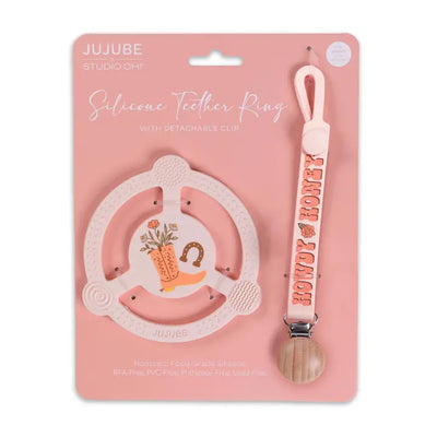 Silicone Teether Ring with Detachable Bloomin Boots