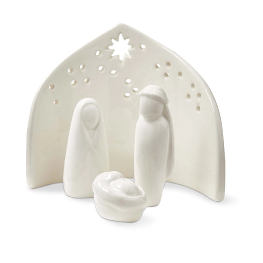 Ceramic Nativity Scene Set Of 4
