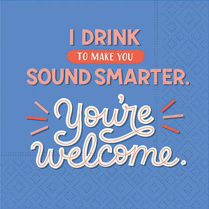 You Sound Smarter Cocktail Napkin