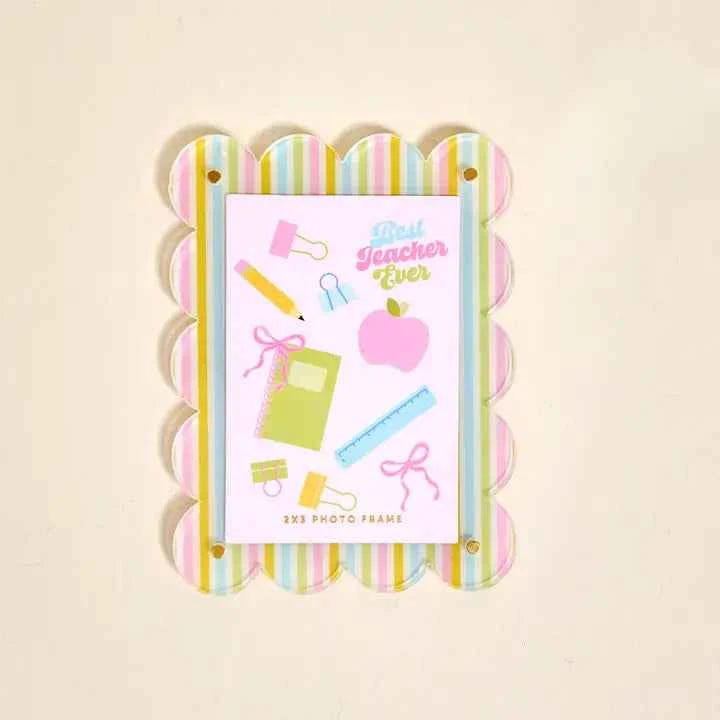 Mini Acrylic Picture Frame Magnet–Color Me Happy