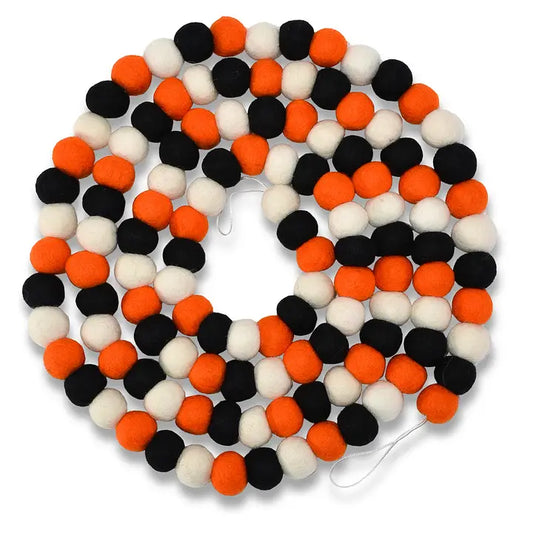 8 Feet Halloween Pom-Pom Garland