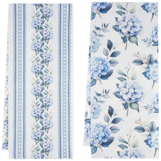 Blue Hydrangea Tea Towel -Sold Separately