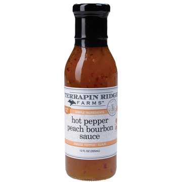 Hot Pepper Peach Bourbon Sauce