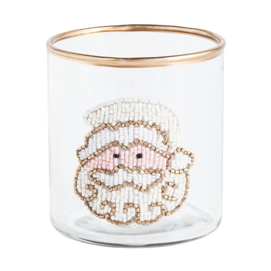 Santa Beaded Tea Light Holder