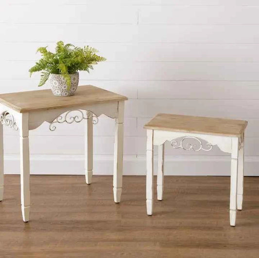 Scroll Design Side Tables - Large only