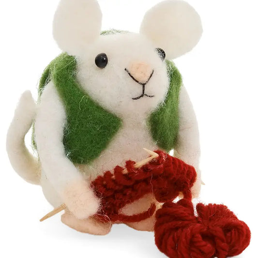 Wool Mouse Knitting Decoration