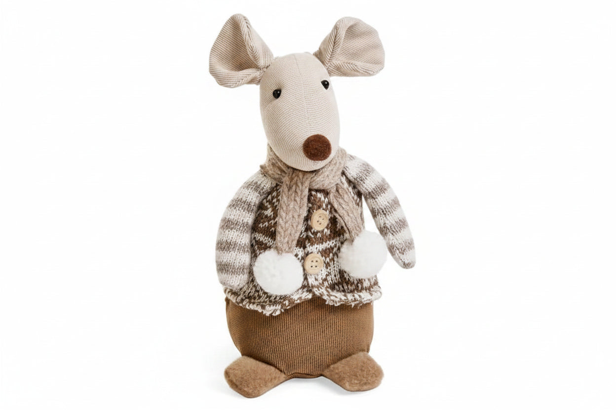 Decorative Mouse w/Scarf