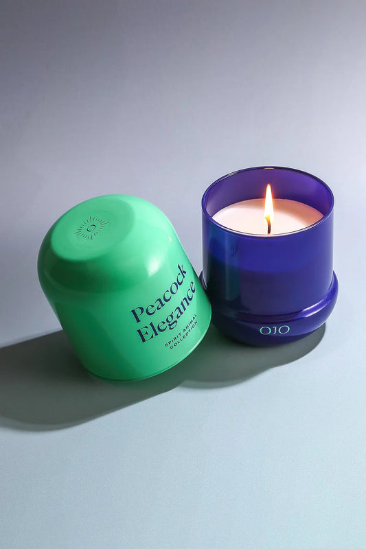 Peacock Elegance-Candle