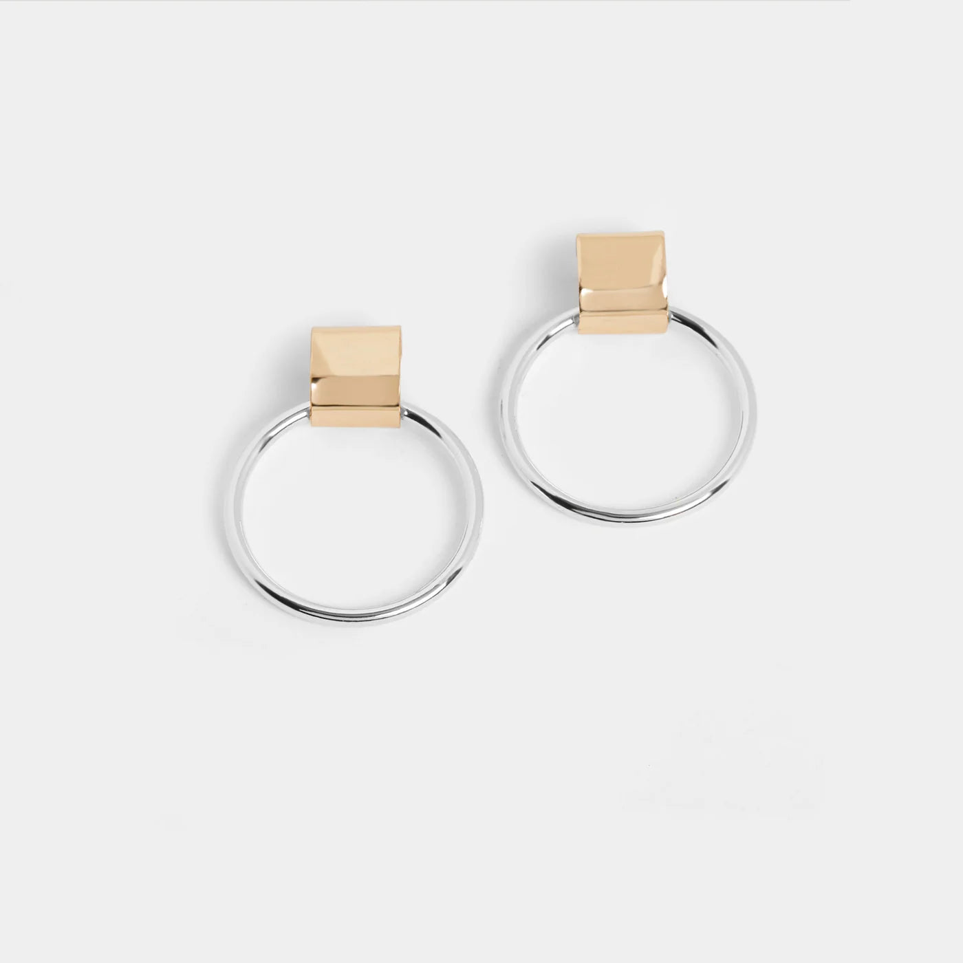 Mixed Metal Sleek Hoop