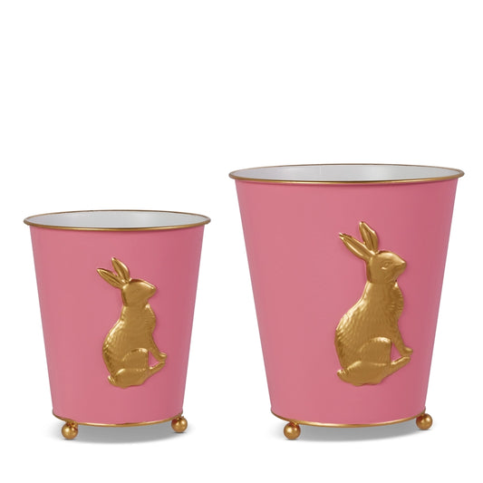 9" Pink Bunny Cache Pots (2pc)
