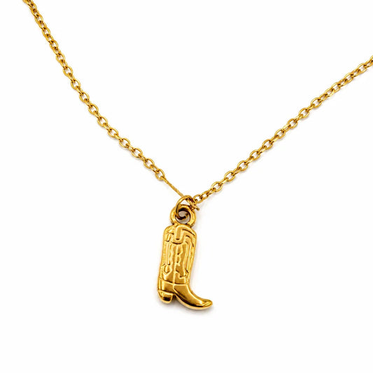 Howdy Cowgirl Boot Necklace